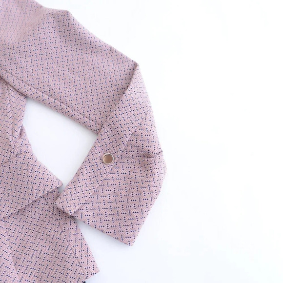 Marc Cain Dusty Pink w Navy Double Button Blazer Size 2 - Picture 5 of 12